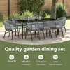 vidaXL Garten Essgruppe 9 pcs Anthrazit Pulverbeschichteter Produktbild-Vorschau 4