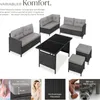 tectake® Ratanový lounge Barletta pro 6 až 8 osob, odolný Náhled obrázku produktu 3