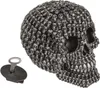Spardose Totenkopf Design silber 14cm Produktbild-Vorschau 3