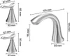 Diagrams showing the dimensions of a bathroom faucet. Podgląd zdjęcia produktu