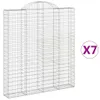 vidaXL Gabionen mit Hochbogen 7 Stk. 200x30x220/240cm Produktbild-Vorschau 1