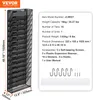 A product image showing a black metal wall-mounted magazine rack with dimensions and specifications listed. Náhľad obrázku produktu