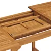 Close-up view of the wooden slats and extending mechanism of a table. Produktbild-Vorschau