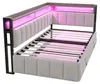 Cama tapizada Merax, sofá cama de 90x200 cm con cama Vista previa de la imagen del producto 9