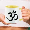 Huuraa Kaffeetasse Yoga-Om Symbol 330ml Gelb Keramik Produktbild-Vorschau 3
