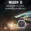 A watch is displayed in front of an airplane with text overlays. Náhled obrázku produktu