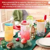 Bicchieri con coperchio e cannuccia 500ml, set di 4 Anteprima dell’immagine prodotto 7