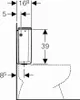 GEBERIT AP128 Aufputztank - Doppelknopfspülung, seitliche Produktbild-Vorschau 2