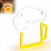 Bier Neon Schild LED, Bierglas Neon Licht mit USB und Produktbild-Vorschau 1