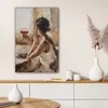 MuchoWow® - Obraz na płótnie - Malarstwo - Kobieta - Wino - Podgląd zdjęcia produktu 6