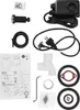 A collection of parts and instructions for a kitchen waste disposer. Produktbild-Vorschau