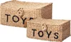Two woven storage baskets labeled 'TOYS' are shown against a white background. Produktbild-Vorschau