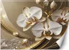 Vlies fototapete Goldene Orchideenblume 3D 150x105 cm Feeby Produktbild-Vorschau 1