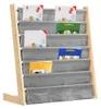 Kinder Bücherregal - Standregal mit 6 Ebenen - Offenes Holz Produktbild-Vorschau 2