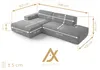 AX LIVING Ecksofa Modern Didim Duo 288 cm Grün Chenille Produktbild-Vorschau 7