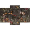 Triptychon auf leinwand dschungel affen 150x100 cm Feeby Produktbild-Vorschau 3