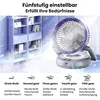 Oszillierender Tischventilator USB Akku, leiser Mini Produktbild-Vorschau 3