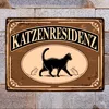 Schwarze Katze mit Mäusen Katzenresidenz Metallschild XXL Produktbild-Vorschau 2