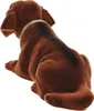 A brown plush dog figurine with a collar, seen from the back. Produktbild-Vorschau