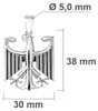 Edelstahl Halskette mit Bundesadler Anhänger, Länge  - Produktbild-Vorschau 2