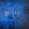 A baby in a crib with a projector toy. Produktbild-Vorschau