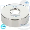 tecuro Gewinderosette (3/4) Ø 27 mm x Ø 80 mm x Höhe 25 mm, Produktbild-Vorschau 3