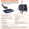 Hundeanhänger 45 kg Fahrradanhänger Kohlenstoffstahl + 600D Produktbild-Vorschau 7