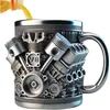 Kaffeebecher V8 Motordesign aus Edelstahl doppelwandig für Produktbild-Vorschau 3