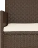 vidaXL Záhradná lavica s 2 sedadlami a vankúšom Brown Poly Náhľad obrázku produktu 7