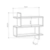 DECORTIE Paralel scaffale a parete Libreria moderna grigio Anteprima dell’immagine prodotto 5