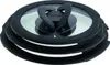 A set of three glass lids with black silicone rims and handles, stacked on top of each other. Anteprima dell’immagine prodotto