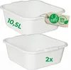 Novaliv 2x Bol de lavage carré 10,5L, 34x34 cm, Blanc, Sans Voir les images du produit 4