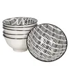 6er Set Jail Bowl-Schalen 500ml schwarz-weiß Müsli Salat Produktbild-Vorschau 2