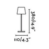 Venkovní stolní lampa LED na baterie TOC IP54 bílá Náhled obrázku produktu 6
