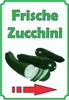 Frische Zucchini Schild Hochkant mit Pfeil rechts A2 Produktbild-Vorschau 1