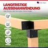 GeZu Impex Pfosten Eckverbinder 71 x 71 mm Schwarz Produktbild-Vorschau 7