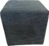 A close-up, front-facing view of a gray corduroy ottoman against a white background. Produktbild-Vorschau