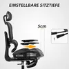 HOMCOM Bürostuhl Schreibtischstuhl mit Armlehne, Produktbild-Vorschau 5