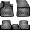 A collage of four black rubber car floor mats. Produktbild-Vorschau