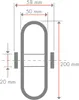BS Rollen Luftrad D10.200 Gummi schwarz 200mm Tragkraft Anteprima dell’immagine prodotto 4