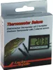 The image shows the packaging of a Lucky Reptile thermometer deluxe with a lizard illustration and a digital display showing the temperature. Anteprima dell’immagine prodotto