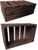 Two views of a wooden crate, one from the top and one from the side. Produktbild-Vorschau