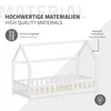 ML-Design Kinderbett 90x200cm mit Rausfallschutz, Dach & Produktbild-Vorschau 6