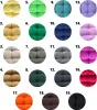 A grid of 19 circular swatches, each displaying a different color of a tufted cushion. Produktbild-Vorschau
