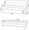 divano letto a 3 posti 'Pukkila' pieghevole 180 x 86 x 81 Anteprima dell’immagine prodotto 4