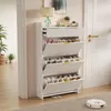 UnboxG Weißer Schuhschrank 3 Ebenen mit Ablagefläche, Produktbild-Vorschau 1