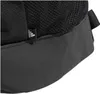 A close-up view of the bottom section of a black backpack, showing a mesh fabric and a fabric panel with an Adidas logo tag. Produktbild-Vorschau