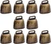 INF Cloches en bronze antique - Lot de 10, 35x35x24mm Voir les images du produit 1