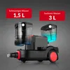 A product image showing a cleaning device with two tanks, one for dirty water and one for clean water, with labels indicating their capacities. Náhled obrázku produktu