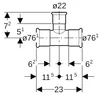 Geberit GE Mapress Therm, T-Stück, reduziert, d76,1 x 22 x Produktbild-Vorschau 4